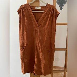 Eve Gravel made in Montreal linen dress with pockets size large